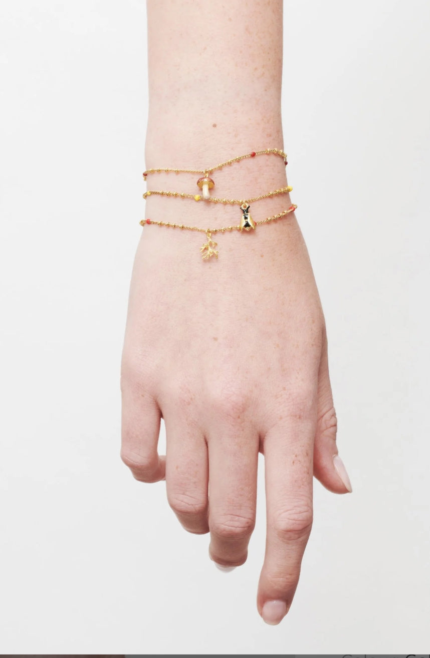 CORAL CHARMS BRACELET