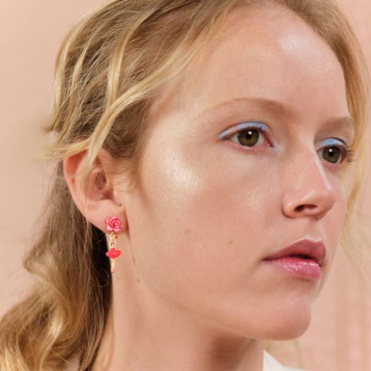 MINI PAS DE DEUX AND ROSEBUD POST EARRINGS