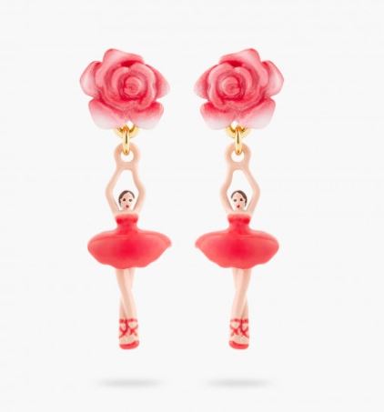 MINI PAS DE DEUX AND ROSEBUD POST EARRINGS