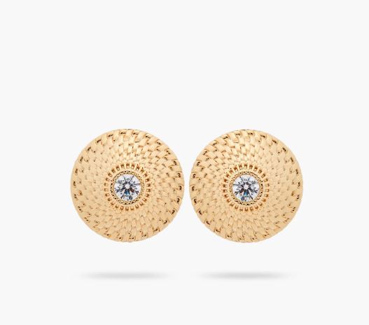 WICKERWORK DISC EARRINGS