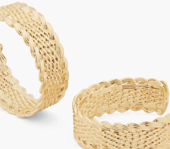WOVEN WICKER HOOP EARRINGS