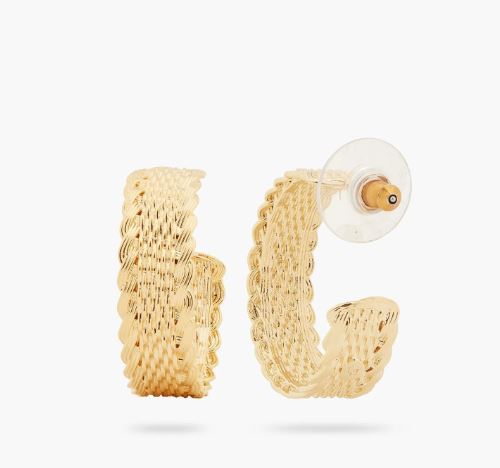 WOVEN WICKER HOOP EARRINGS