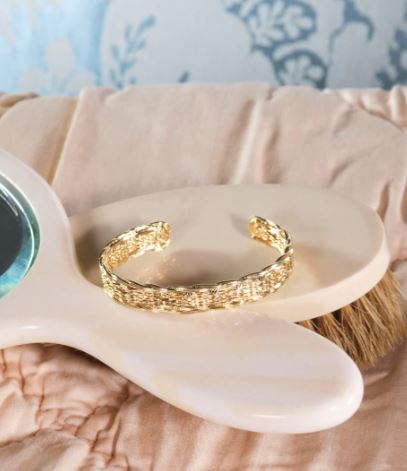 WOVEN WICKER BANGLE BRACELET