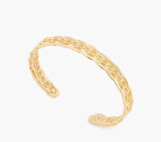 WOVEN WICKER BANGLE BRACELET