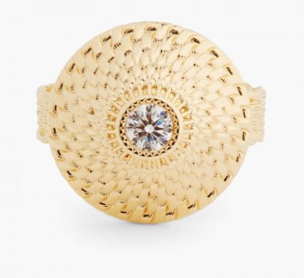 WICKER COCKTAIL RING