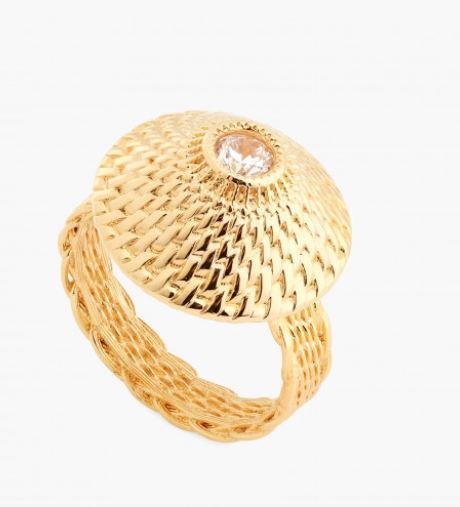 WICKER COCKTAIL RING