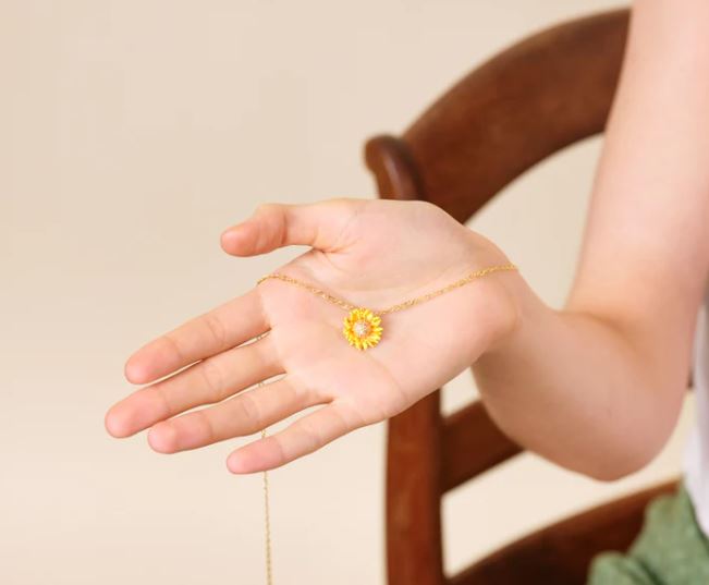 Sunflower pendant necklace