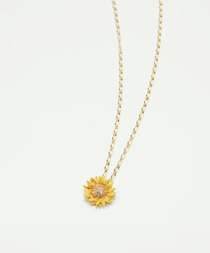Sunflower pendant necklace