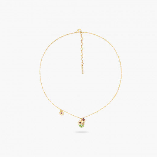 Damage DACHSHUND AND STONE PENDANT NECKLACE