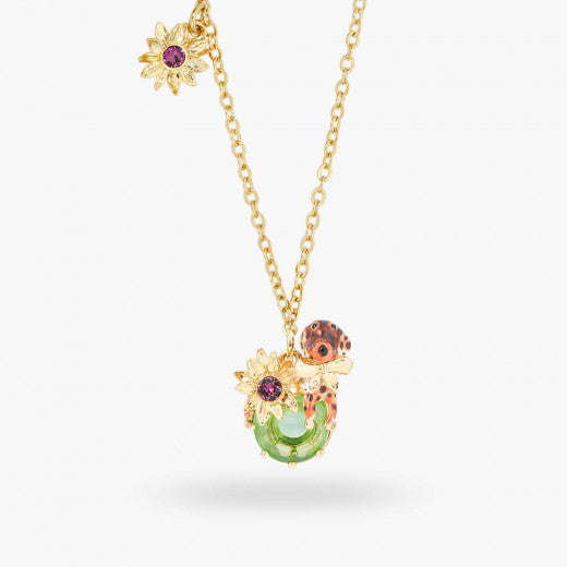 Damage DACHSHUND AND STONE PENDANT NECKLACE