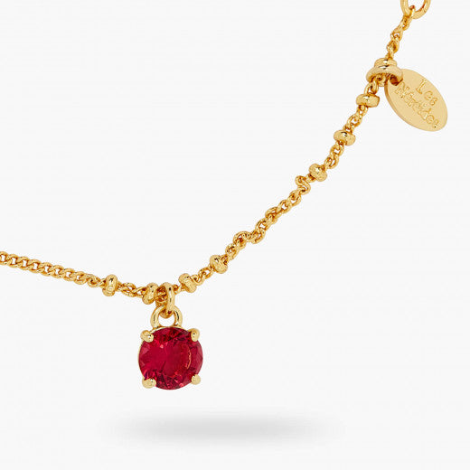 GARNET RED FACETED GLASS BRACELET