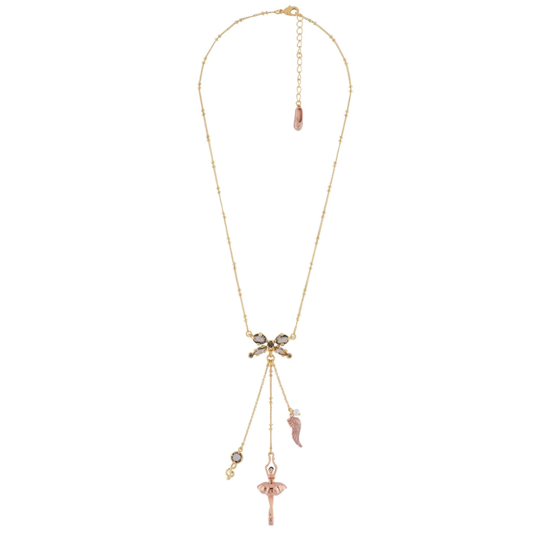 NECKLACE PINK GOLD BALLERINA