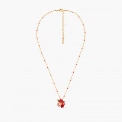 ROSE BOUQUET AND TRELLIS PENDANT NECKLACE
