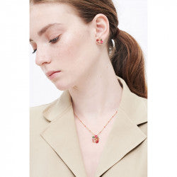 ROSE BOUQUET AND TRELLIS PENDANT NECKLACE