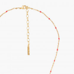 ROSE BUD AND GOLDEN LEAVES PENDANT NECKLACE