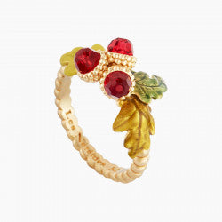ACORN AND OAK TREE LEAVES THIN RING