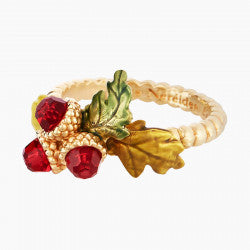 ACORN AND OAK TREE LEAVES THIN RING