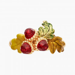 ACORN AND OAK TREE LEAVES THIN RING