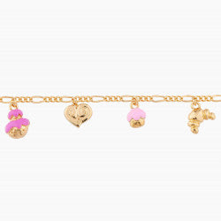 CREAM PUFF, PALMIER, PUFF PASTRY AND CROISSANT CHARMS BRACELET