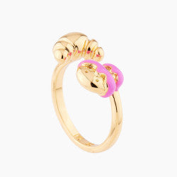 CREAM PUFF AND CROISSANT ADUSTABLE RING