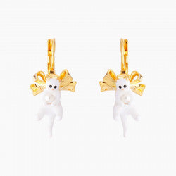 KITTY AND BOW SLEEPER EARRINGS
