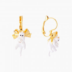 KITTY AND BOW SLEEPER EARRINGS