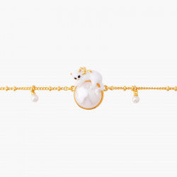 KITTY AND PEARL THIN BRACELET