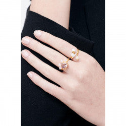 KITTY AND PEARL ADJUSTABLE RING