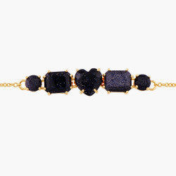 DEEP SPARKLING BLUE 5 STONES LA DIAMANTINE THIN BRACELET