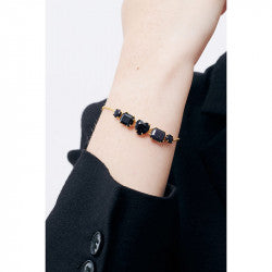 DEEP SPARKLING BLUE 5 STONES LA DIAMANTINE THIN BRACELET