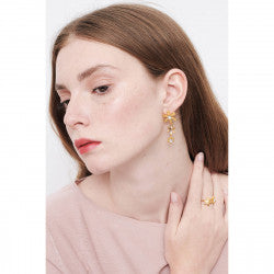 GOLDEN SNOWFLAKES STUD EARRINGS