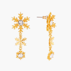 GOLDEN SNOWFLAKES STUD EARRINGS
