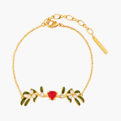 HEART MISTLETOE THIN BRACELET