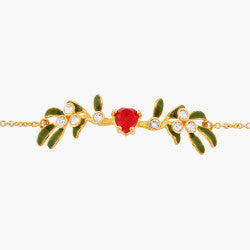 HEART MISTLETOE THIN BRACELET