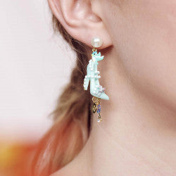 PEARL, SLIPPER, BIRD, BUTTON, SCISSORS AND MOUSE POST EARRINGS