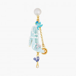 PEARL, SLIPPER, BIRD, BUTTON, SCISSORS AND MOUSE POST EARRINGS