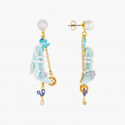PEARL, SLIPPER, BIRD, BUTTON, SCISSORS AND MOUSE POST EARRINGS