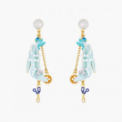PEARL, SLIPPER, BIRD, BUTTON, SCISSORS AND MOUSE POST EARRINGS