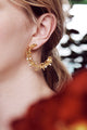 EUCALYPTUS LEAVES HOOP EARRINGS