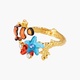 CORAL, CLOWNFISH, AND BLUE STARFISH ADJUSTABLE RING