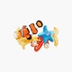 CORAL, CLOWNFISH, AND BLUE STARFISH ADJUSTABLE RING