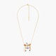 Duo of Koalas, Pink Eucalyptus and malachite beads statement necklace