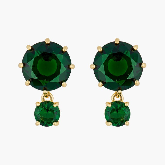 Emerald Green Round Stones Diamantine