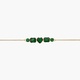 Emerald Green Stones Diamantine thin bracelet
