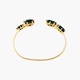 EMERALD GREEN 4 STONES DIAMANTINE BANGLE BRACELET