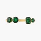 EMERALD GREEN 4 STONES DIAMANTINE BANGLE BRACELET