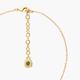 Emerald Green Round Stone Diamantine pendant necklace