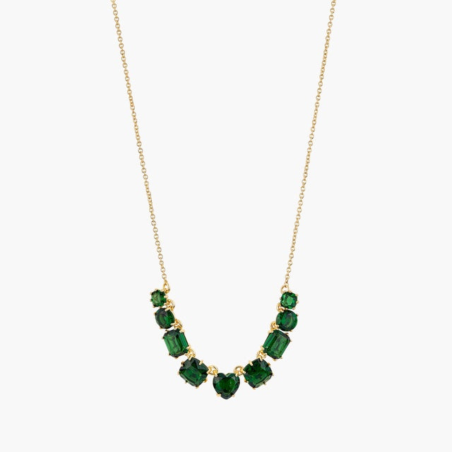 Emerald Green 9 Stones Diamantine