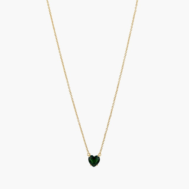 Emerald Green Heart Stone Diamantine