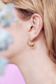 CRESCENT MOON FACE EARRINGS